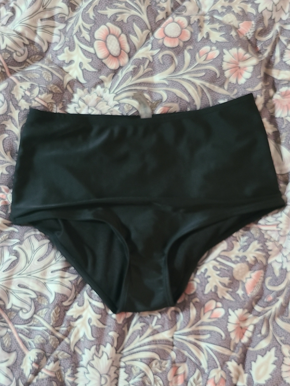 Black high waisted bikini bottoms
